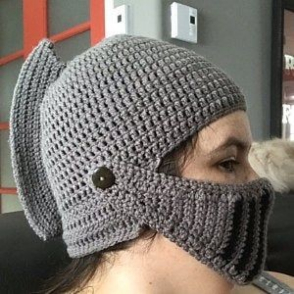 Knight hat crochet, handmade
